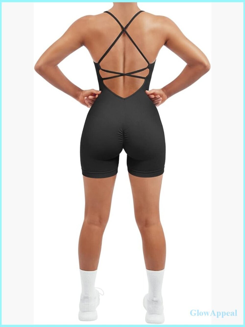 Strappy Backless Seamless Jumpsuit Tummy Control Sports Bra Romper